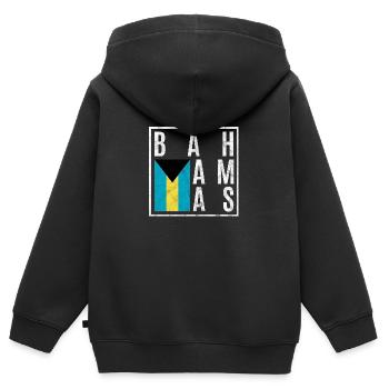 Bahamas - Kinder Premium Organic Zip Hoodie - Schwarz - Hinten - AI Model Kid Male (0cm)