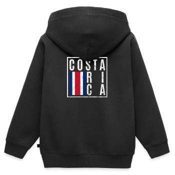 Costa Rica - Sweat Premium à capuche zippé enfant bio - noir - Dos - AI Model Kid Male (0cm)