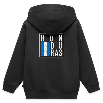 Honduras - Kinder Premium Organic Zip Hoodie - Schwarz - Hinten - AI Model Kid Male (0cm)