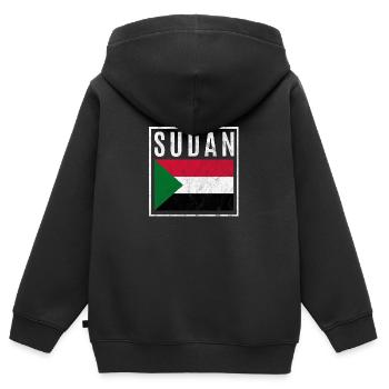 Sudan - Kids Premium Organic Zip-up Hoodie - black - Back - AI Model Kid Male (0cm)