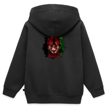 Afghanistan - Kinder Premium Organic Zip Hoodie - Schwarz - Hinten - AI Model Kid Male (0cm)