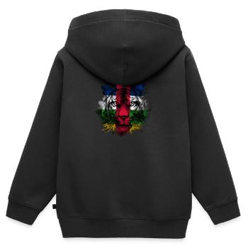 Zentralafrikanische Republik - Kinder Premium Organic Zip Hoodie - Schwarz - Hinten - AI Model Kid Male (0cm)