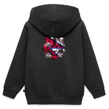 Nepal - Kinder Premium Organic Zip Hoodie - Schwarz - Hinten - AI Model Kid Male (0cm)