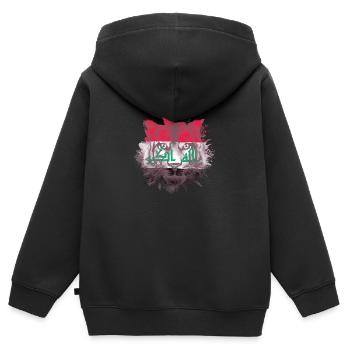 Iraq - Kids Premium Organic Zip-up Hoodie - black - Back - AI Model Kid Male (0cm)