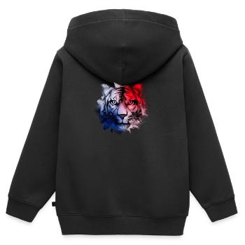 Panama - Sweat Premium à capuche zippé enfant bio - noir - Dos - AI Model Kid Male (0cm)