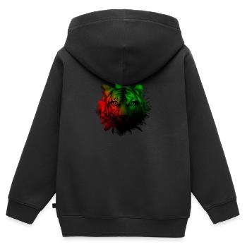 Martinique - Kinder Premium Organic Zip Hoodie - Schwarz - Hinten - AI Model Kid Male (0cm)