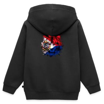 Saint-Martin - Sweat Premium à capuche zippé enfant bio - noir - Dos - AI Model Kid Male (0cm)