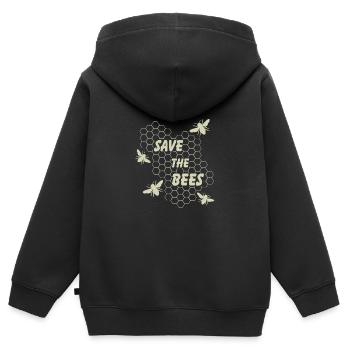 Save the Bees | Rettet die Bienen - Kinder Premium Organic Zip Hoodie - Schwarz - Hinten - AI Model Kid Male (0cm)