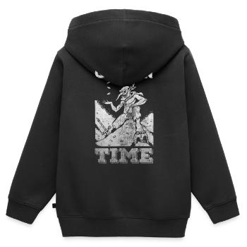 Lustige mittelalterliche Kreatur Kobold - Kinder Premium Organic Zip Hoodie - Schwarz - Hinten - AI Model Kid Male (0cm)