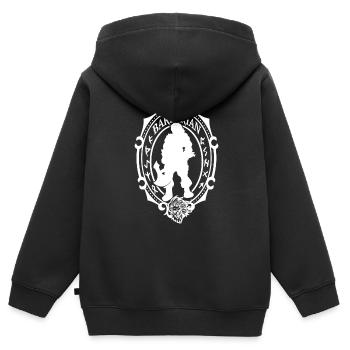 Barbar - Kinder Premium Organic Zip Hoodie - Schwarz - Hinten - AI Model Kid Male (0cm)