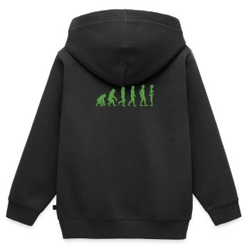 Alien / Zone 51 / UFO: Evolution - Singe - homme - - Sweat Premium à capuche zippé enfant bio - noir - Dos - AI Model Kid Male (0cm)