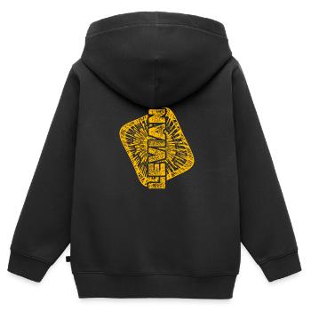 Cadeau pour Levian - Sweat Premium à capuche zippé enfant bio - noir - Dos - AI Model Kid Male (0cm)