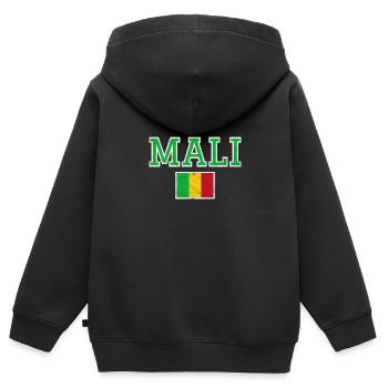 Mali - Sweat Premium à capuche zippé enfant bio - noir - Dos - AI Model Kid Male (0cm)