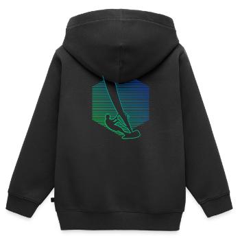 Femmes Surf Hommes Windsurf Windsurf Windsurf Windsurf - Sweat Premium à capuche zippé enfant bio - noir - Dos - AI Model Kid Male (0cm)
