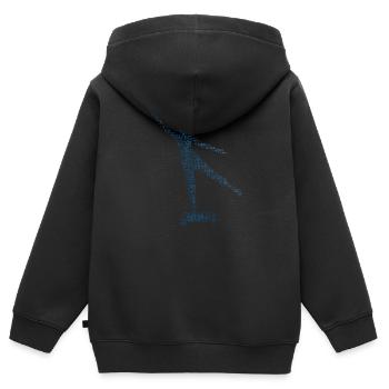 Aérobie Fitness Femmes Entraînement Aérobic - Sweat Premium à capuche zippé enfant bio - noir - Dos - AI Model Kid Male (0cm)