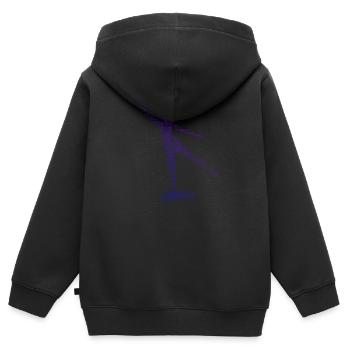 Körpergymnastik Fitness Krafttraining Aerobic - Kinder Premium Organic Zip Hoodie - Schwarz - Hinten - AI Model Kid Male (0cm)