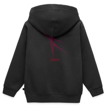 Aerobic Fitness Damen Konditionstraining - Kinder Premium Organic Zip Hoodie - Schwarz - Hinten - AI Model Kid Male (0cm)