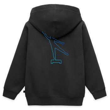 Aerobic Fitnesstraining Aerobic Fitness - Kinder Premium Organic Zip Hoodie - Schwarz - Hinten - AI Model Kid Male (0cm)