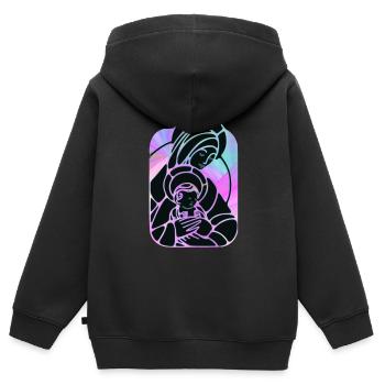 Christentum - Kinder Premium Organic Zip Hoodie - Schwarz - Hinten - AI Model Kid Male (0cm)