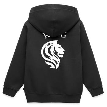 König der Löwen der König der Löwen - Kinder Premium Organic Zip Hoodie - Schwarz - Hinten - AI Model Kid Male (0cm)