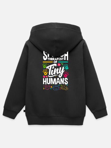 Speech Language Pathologist Pediatric Speech - Kinder Premium Organic Zip Hoodie - Schwarz