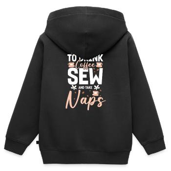 Tailleur Lingerie Tailleur - Sweat Premium à capuche zippé enfant bio - noir - Dos - AI Model Kid Male (0cm)