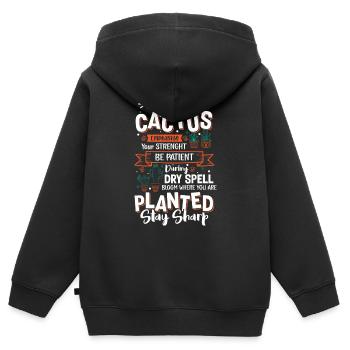 Stachel Garten Gärtner - Kinder Premium Organic Zip Hoodie - Schwarz - Hinten - AI Model Kid Male (0cm)