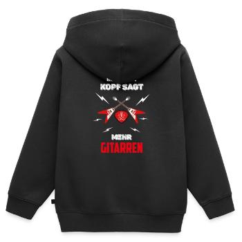 Gitarrist T-Shirt mit lustigen Spruch - Kinder Premium Organic Zip Hoodie - Schwarz - Hinten - AI Model Kid Male (0cm)
