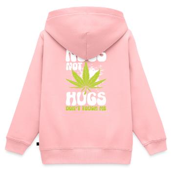 Nicht Anfassen Meins Provokation Ärger - Kinder Premium Organic Zip Hoodie - Rosa - Hinten - AI Model Kid Female (0cm)