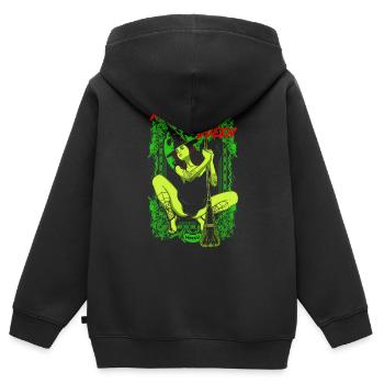 Ruhrpott Queen - Kinder Premium Organic Zip Hoodie - Schwarz - Hinten - AI Model Kid Male (0cm)
