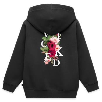 Böse Blumen - Kinder Premium Organic Zip Hoodie - Schwarz - Hinten - AI Model Kid Male (0cm)