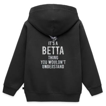 Aquarium Aquarist Haustiere Meeresbewohner - Kinder Premium Organic Zip Hoodie - Schwarz - Hinten - AI Model Kid Male (0cm)
