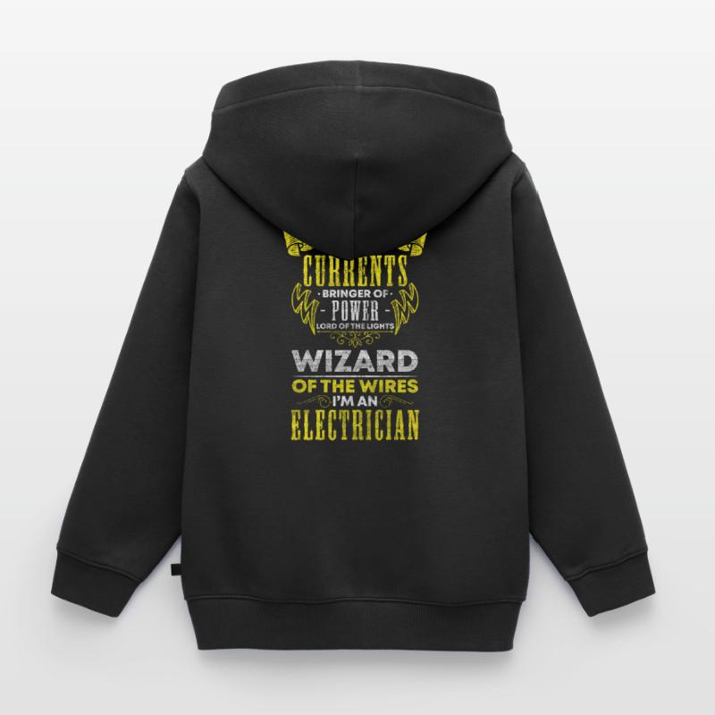 Electronics technician watts high voltage Kids Premium Organic Zip-up Hoodie