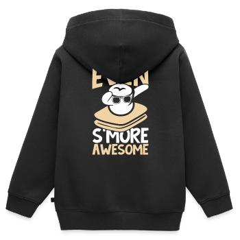 Encore plus génial Dabbing Marshmallow Camping Cam - Sweat Premium à capuche zippé enfant bio - noir - Dos - AI Model Kid Male (0cm)