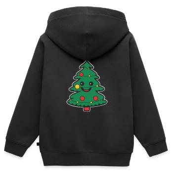 Kleiner Weihnachtsbaum - Kinder Premium Organic Zip Hoodie - Schwarz - Hinten - AI Model Kid Male (0cm)