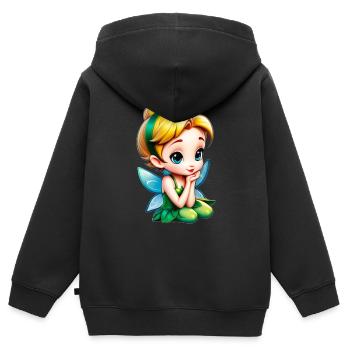 Little Fairy 6 - Kids Premium Organic Zip-up Hoodie - black - Back - AI Model Kid Male (0cm)