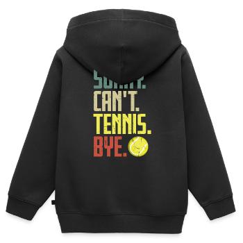 Désolé ne peut pas Tennis Bye citation drôle Sport Dire - Sweat Premium à capuche zippé enfant bio - noir - Dos - AI Model Kid Male (0cm)