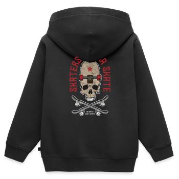 Skater, die skaten gehen - Kinder Premium Organic Zip Hoodie - Schwarz - Hinten - AI Model Kid Male (0cm)