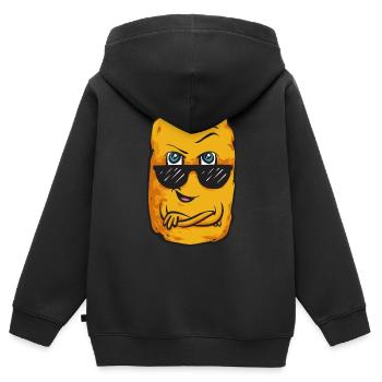Chicken Nugget Liebhaber Chicken Nuggets - Kinder Premium Organic Zip Hoodie - Schwarz - Hinten - AI Model Kid Male (0cm)