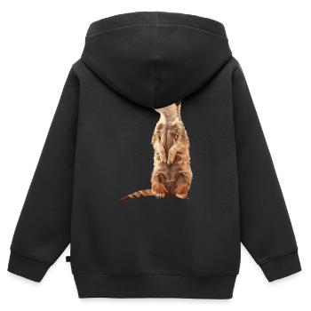 Suricate - Sweat Premium à capuche zippé enfant bio - noir - Dos - AI Model Kid Male (0cm)