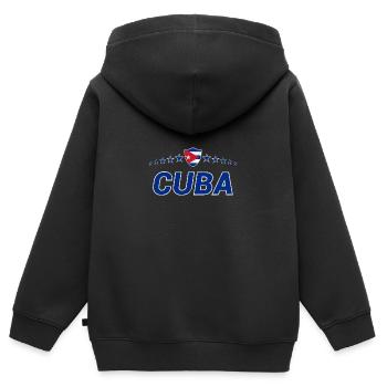 Cuba - Sweat Premium à capuche zippé enfant bio - noir - Dos - AI Model Kid Male (0cm)