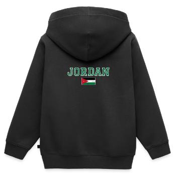 Jordan - Kids Premium Organic Zip-up Hoodie - black - Back - AI Model Kid Male (0cm)