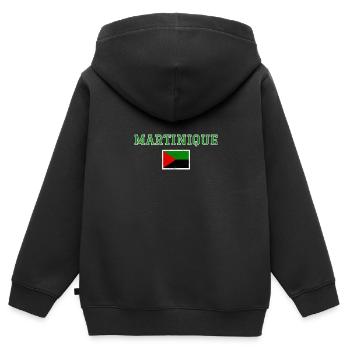 Martinique - Kinder Premium Organic Zip Hoodie - Schwarz - Hinten - AI Model Kid Male (0cm)
