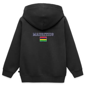 Maurice - Sweat Premium à capuche zippé enfant bio - noir - Dos - AI Model Kid Male (0cm)