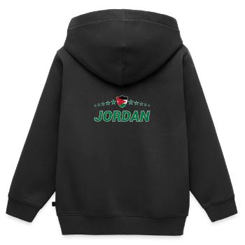 Jordan - Kids Premium Organic Zip-up Hoodie - black - Back - AI Model Kid Male (0cm)