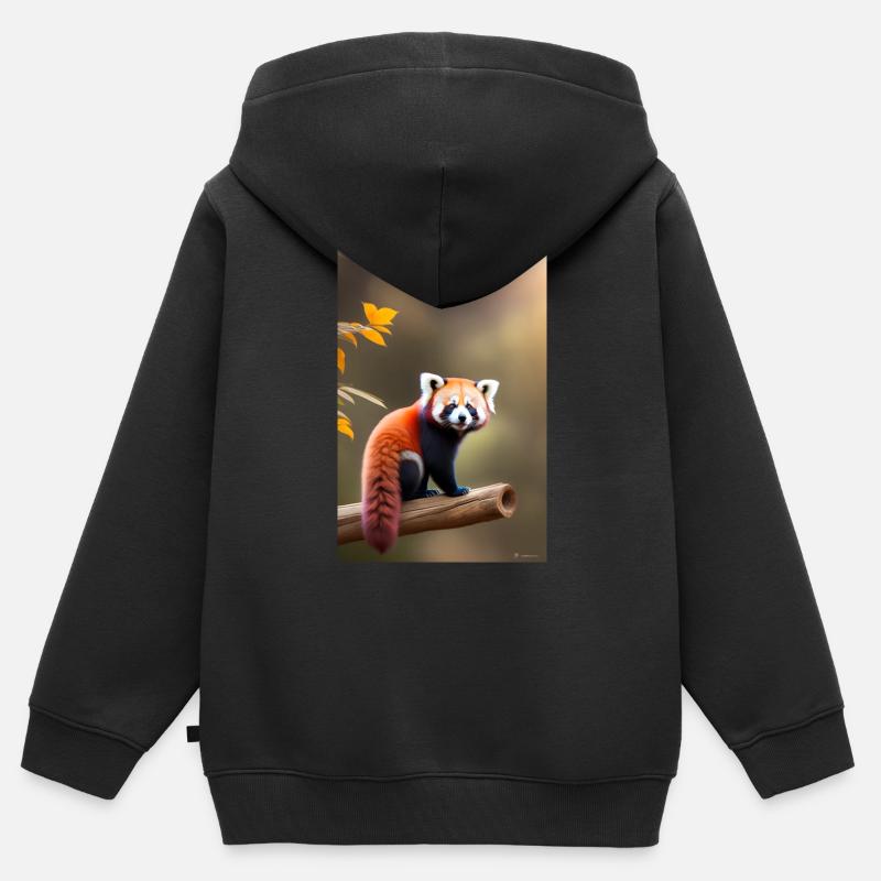 Pandamonium - Sweat Premium à capuche zippé enfant bio - noir