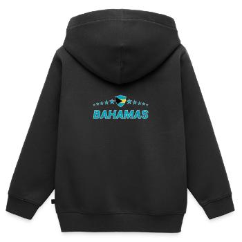 Bahamas - Kinder Premium Organic Zip Hoodie - Schwarz - Hinten - AI Model Kid Male (0cm)