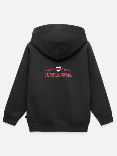 Costa Rica - Hettegenser Premium med glidelås barn økologisk - svart