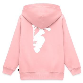 scooter - Kinder Premium Organic Zip Hoodie - Rosa - Hinten - AI Model Kid Female (0cm)