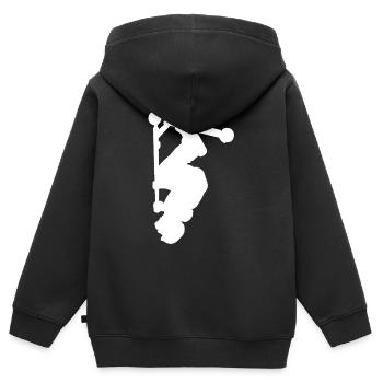 scooter - Kinder Premium Organic Zip Hoodie - Schwarz - Hinten - AI Model Kid Male (0cm)